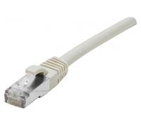 - Cordon de raccordement - RJ-45 (M) pour RJ-45 (M) - 10 m - SFTP - CAT 6a - sans halogène, sans crochet - gris