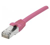 DEXLAN Cordon RJ45 catégorie 6A S/FTP LSOH snagless rose - 1,5 m