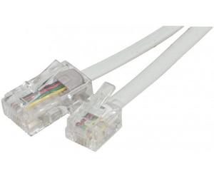 Dexlan Cordon téléphonique RJ11 vers RJ45 15 m Blanc