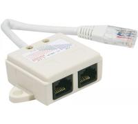 Dexlan Coupleur pour téléphonie F / M / F RJ45 avec cordon