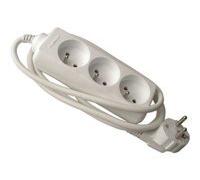 DEXLAN Multiprise 3 prises sans interrupteur blanche - 4,0 m