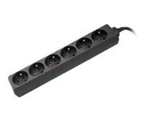 DEXLAN Multiprise 6 prises sans interrupteur noire - 4,0 m
