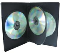 Dexlan Pack de 3 Boitier DVD pour rangement de 4 DVD Noir