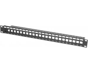 DEXLAN Panneau 1U 24 ports UTP keystone avec support cables