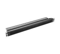 Dexlan Passe-câbles avec brosse 1U 19" avec support Noir