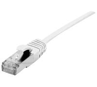 Dexlan Patchkabel Cat 6A, S/FTP (PiMF), ultradünn, halogenfrei, mit Rastnasenschutz, Weiß, 0,3 m (858742) Marque