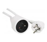 Dexlan - Rallonge de câble d'alimentation - bipolaire (M) pour bipolaire (F) - 10 m - blanc Blanc