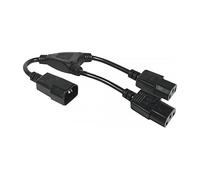 Dexlan Rallonge électrique secteur en Y pour ordinateur 0.3 m Noir