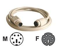 Dexlan Rallonge pour clavier et souris PS/2 MDin6 M/F 10 m