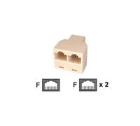 Generique Coupleur en Y RJ45 F/F/F pour téléphonie Blanc