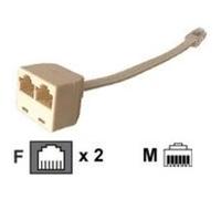deXlan - Répartiteur de réseau - RJ-45 (M) pour RJ-45 (F) - 15 cm G