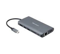 DEXLAN Dock USB Type-C HDMI+DP 4K-LAN-HUB+SD2.0+Charg.PD3.0