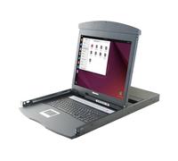 DEXLAN WorkStation LCD 19" Dual-Rail KVM CAT5 VGA/USB +8 Modules