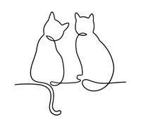 Dexlyn Décoration minimaliste en métal noir pour les amateurs de chats, convient pour la zone de jeu pour chats, l'arbre à chat, la maison pour chats, le salon et le bureau (accompagnement 36 x 40 cm)