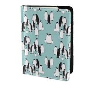 Dexnel 1 étui de passeport mignon avec impression pingouins pour voyage femmes hommes, housse de passeport mignonne