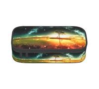 DEXNEL Anime Sky Trousse à crayons portable avec fermeture éclair, haute capacité, robuste, multifonctionnelle pour enfants, Noir , Taille unique, Organiseur de sac