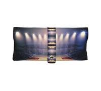 DEXNEL Basketball Arena Pochette à lunettes élégante en cuir léger et pratique, protégeant vos verres avec style et confort, blanc, taille unique