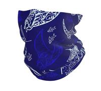 Dexnel Cache-cou multifonction avec motif raie manta et poissons, masque élastique pour le visage, protection contre le vent