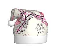 Dexnel Casquette d'hiver chaude avec impression La Tour de Paris et un vélo - Unisexe - Cadeau de Noël pour adulte - Décoration d'arbre de Noël - Chapeau de Père Noël