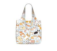 DEXNEL Corgi Sac de courses pliable réutilisable en polyester 25 l Grande capacité 25 l