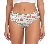 DEXNEL Culotte sans couture pour femme Motif cochons mignons Culotte invisible Confortable Sous-vêtements quotidiens doux et respirant pour femme, Noir , XL