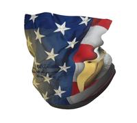 Dexnel Écharpe cache-cou motif aigle américain, cagoule multifonctionnelle, masque élastique, protection contre le vent