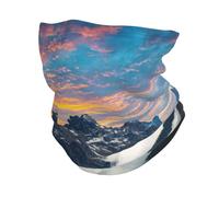 Dexnel Écharpe cache-cou multifonction avec motif ciel alpin et passe-montagne élastique, protection contre le vent