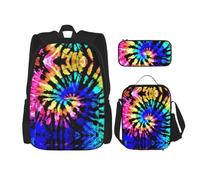DEXNEL Exotic Tribe Lot de 3 sacs à dos d'école assortis avec boîte à déjeuner pour application de l'univers, Noir , Taille unique, Ensemble cartable