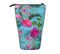 DEXNEL Hello Hawaï Joli pot à crayons sur pied, pochette télescopique, boîte à papeterie pour étudiants, filles, garçons, Noir , Taille unique, Organiseur de sac