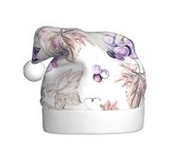 Dexnel Magnifique bonnet d'hiver chaud imprimé feuilles de vigne 1 pièce unisexe cadeaux de Noël adulte vacances sapin de Noël décoration chapeau de Père Noël