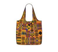 DEXNEL Sac à provisions réutilisable en polyester avec impression africaine 25 l