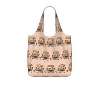 DEXNEL Sac à provisions réutilisable en polyester avec imprimé bus scolaire 25 l