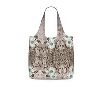 DEXNEL Sac à provisions réutilisable et pliable en polyester avec imprimé marguerites 25 l Grande capacité 25 l