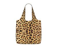 DEXNEL Sac à provisions réutilisable motif peau de léopard 25 l polyester pliable grande capacité 25 l