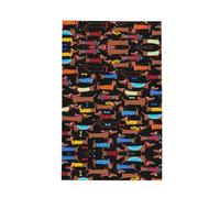 DEXNEL Torchons de cuisine en polyester de qualité supérieure, ultra doux, absorbants, non pelucheux avec motif teckel, I Love My Dog