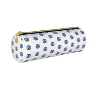 DEXNEL Trousse à crayons avec fermeture éclair, élégante et pratique, cadeau pour garçons et filles Motif mauvais yeux, blanc, Taille unique, Organiseur de sac