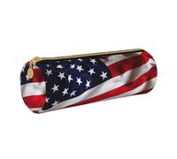 DEXNEL Trousse à crayons avec fermeture éclair, élégante et pratique, motif drapeau américain, cadeau pour garçons et filles, blanc, Taille unique, Organiseur de sac