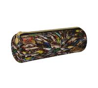 DEXNEL Trousse à crayons avec fermeture éclair pour appâts de pêche, élégante et pratique, cadeau pour garçons et filles, blanc, Taille unique, Organiseur de sac
