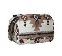 DEXNEL Trousse à crayons avec impression amérindienne pour crayons, boîte de rangement pratique pour stylos aquarelle ou marqueurs, Noir , Taille unique, Organiseur de sac