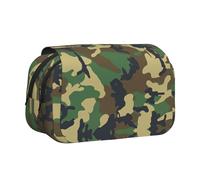 DEXNEL Trousse à crayons avec motif camouflage militaire vert - Boîte de rangement pratique pour stylos aquarelle ou marqueurs, Noir , Taille unique, Organiseur de sac
