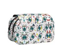 DEXNEL Trousse à crayons avec motif yeux - Boîte de rangement pratique pour stylos aquarelle ou marqueurs, Noir , Taille unique, Organiseur de sac