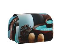 DEXNEL Trousse à crayons bleu sarcelle pour crayons, boîte de rangement pratique pour stylos aquarelle ou marqueurs, Noir , Taille unique, Organiseur de sac