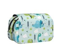 DEXNEL Trousse à crayons motif dinosaure pour crayons, boîte de rangement pratique pour stylos aquarelle ou marqueurs, Noir , Taille unique, Organiseur de sac