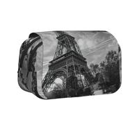 DEXNEL Trousse à crayons motif Tour Eiffel pour crayons, boîte de rangement pratique pour stylos aquarelle ou marqueurs, Noir , Taille unique, Organiseur de sac
