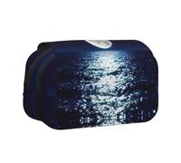 DEXNEL Trousse à crayons pleine lune dans la nuit pour crayons, boîte de rangement pratique pour stylos aquarelle ou marqueurs, Noir , Taille unique, Organiseur de sac