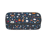 DEXNEL Trousse à crayons portable avec fermeture éclair - Grande capacité - Robuste - Multifonctionnelle - Pour enfants, Noir , Taille unique, Organiseur de sac