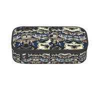 DEXNEL Trousse à crayons portable avec fermeture éclair, haute capacité, robuste et multifonctionnelle pour enfants, Noir , Taille unique, Organiseur de sac