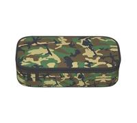 DEXNEL Trousse d'école portable avec fermeture éclair - Grande capacité - Robuste - Multifonctionnelle - Vert - Camouflage militaire, Noir , Taille unique, Organiseur de sac