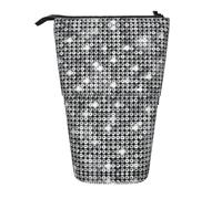 DEXNEL Trousse télescopique à paillettes argentées avec motif scintillant pour étudiants, filles, garçons, Noir , Taille unique, Organiseur de sac