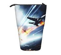 DEXNEL Trousse télescopique en forme d'avion, trousse de papeterie pour étudiants, filles, garçons, Noir , Taille unique, Organiseur de sac